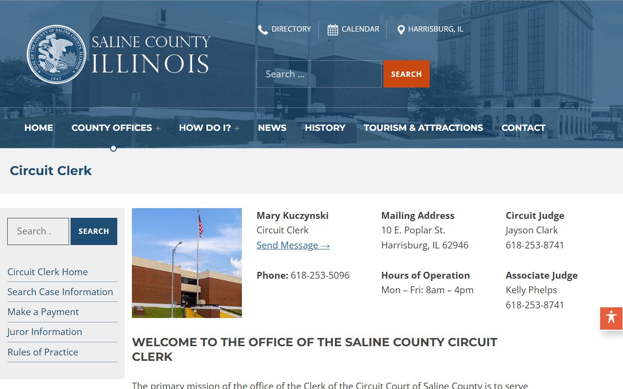 Saline County Circuit Clerk inmate records and court case search source